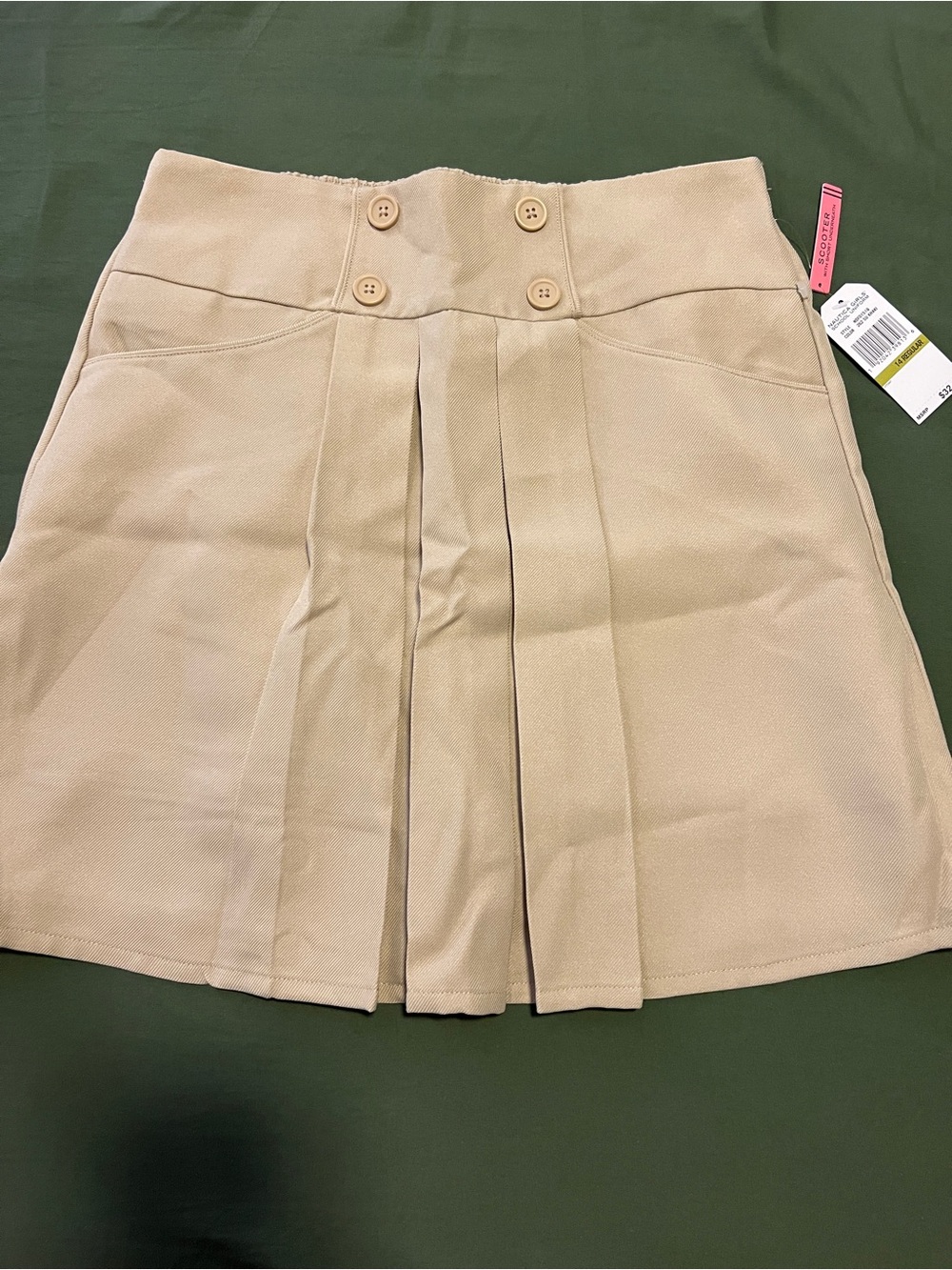 Nautica Beige Pleated Skirt Girl’s Size 14